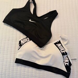 Nike Black and White Sports Bra